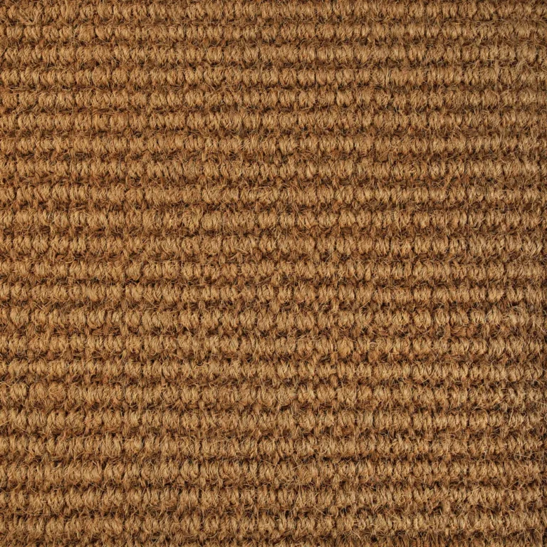 Coir matting with boucle weave – natural heavy-duty matting for commercial or residential flooring