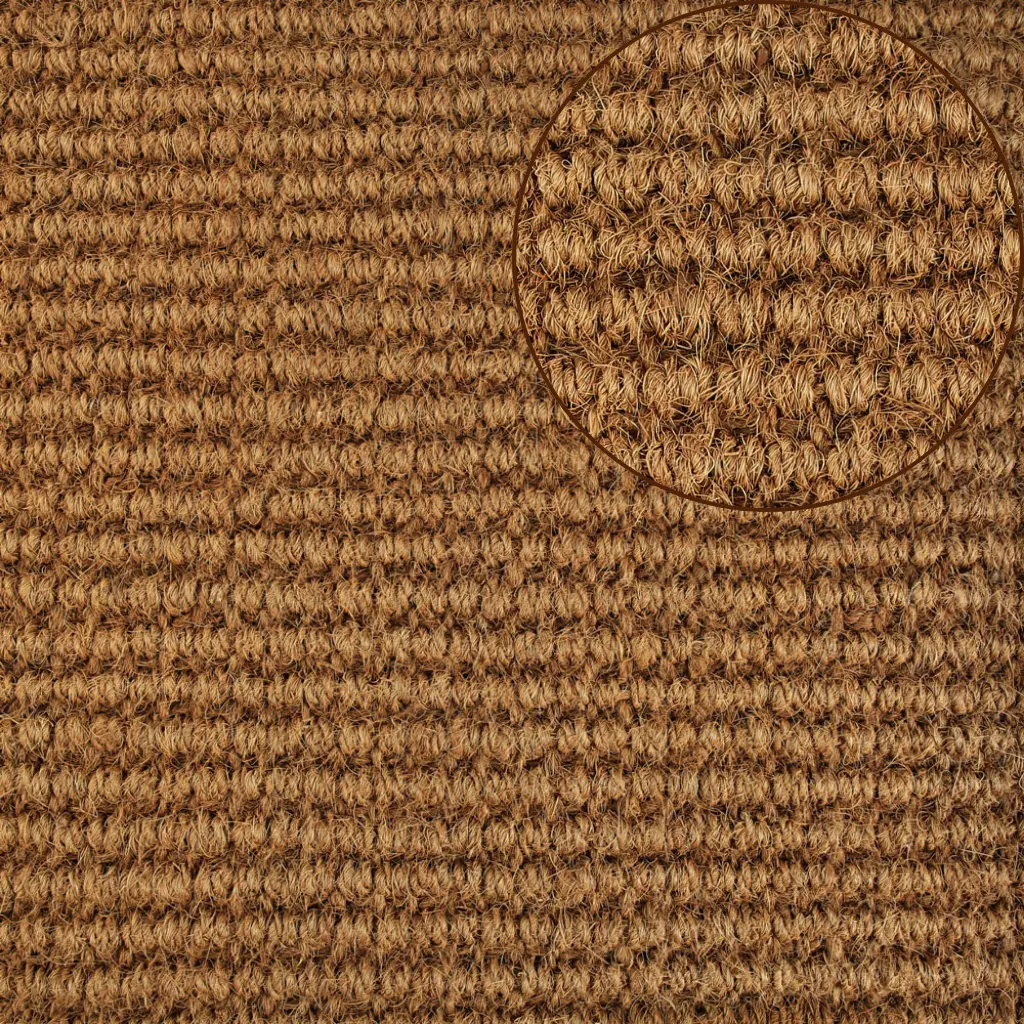 Coir matting with boucle weave – natural heavy-duty matting for commercial or residential flooring