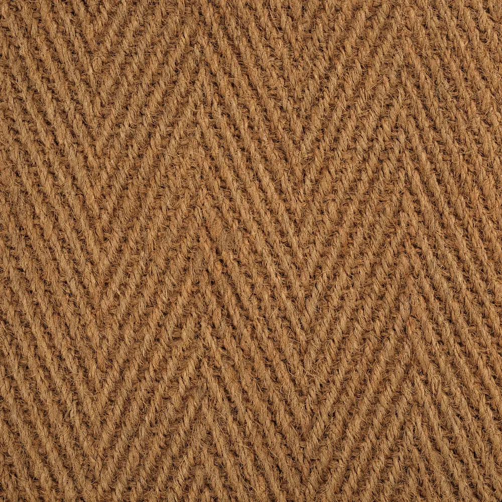 Coir matting with herringbone weave – natural heavy-duty matting for commercial or residential flooring