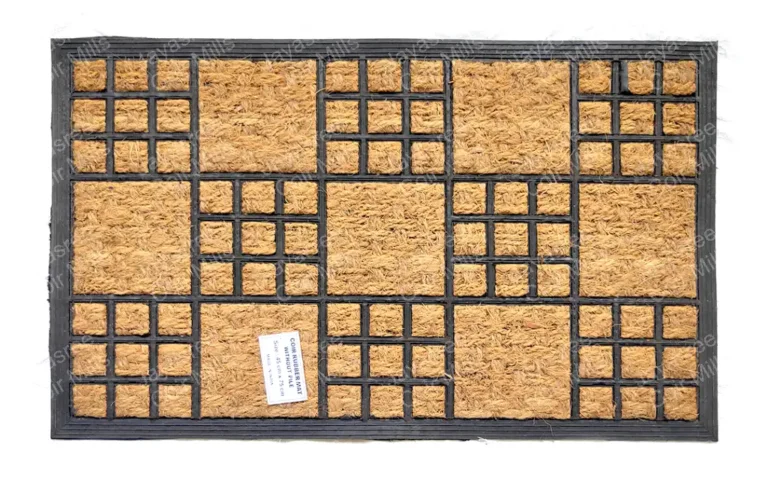 Rubber moulded panama door mat without pile – durable non-shedding smooth surface floor mat